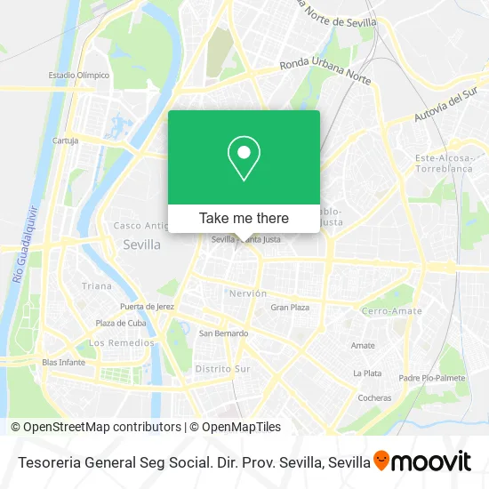 Tesoreria General Seg Social. Dir. Prov. Sevilla map