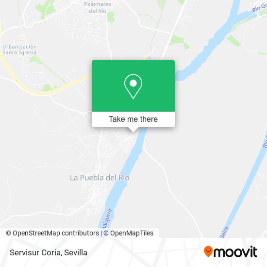 Servisur Coria map