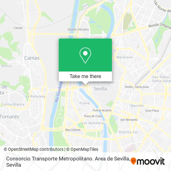 Consorcio Transporte Metropolitano. Area de Sevilla map