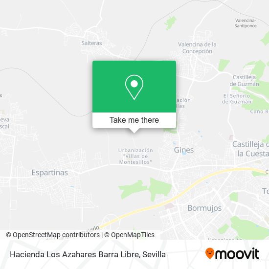Hacienda Los Azahares Barra Libre map