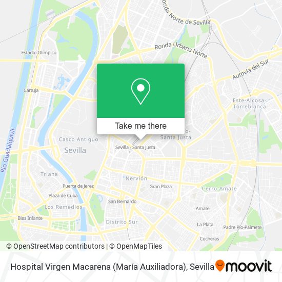 Hospital Virgen Macarena (María Auxiliadora) map