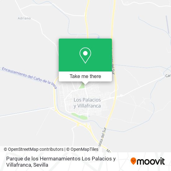 Parque de los Hermanamientos Los Palacios y Villafranca map