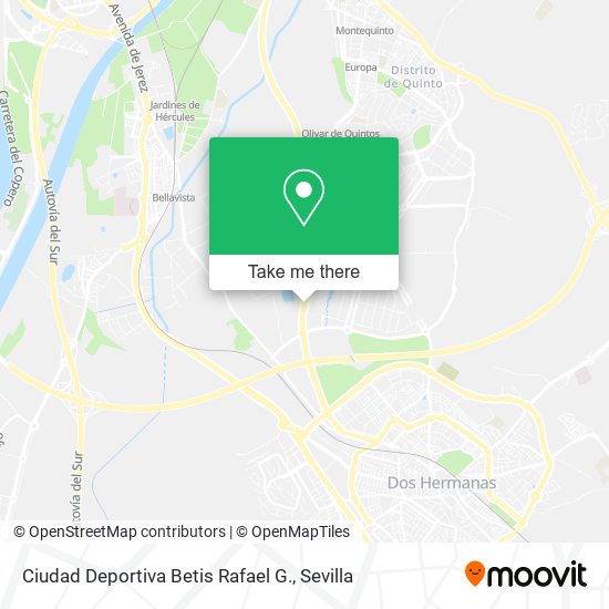 Ciudad Deportiva Betis Rafael G. map