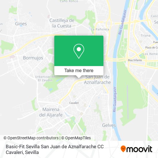 mapa Basic-Fit Sevilla San Juan de Aznalfarache CC Cavaleri