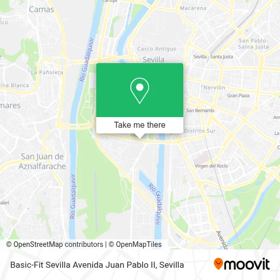 Basic-Fit Sevilla Avenida Juan Pablo II map
