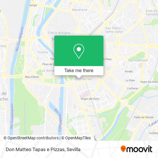 mapa Don Matteo Tapas e Pizzas