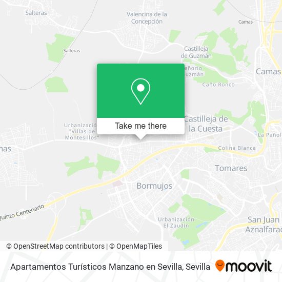 mapa Apartamentos Turísticos Manzano en Sevilla