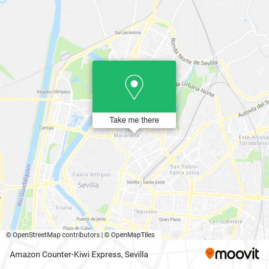 Amazon Counter-Kiwi Express map