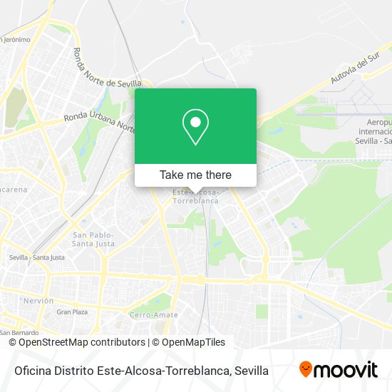 Oficina Distrito Este-Alcosa-Torreblanca map