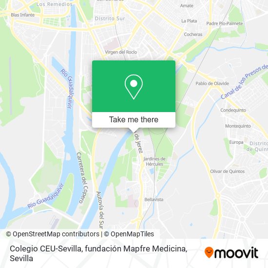 Colegio CEU-Sevilla, fundación Mapfre Medicina map