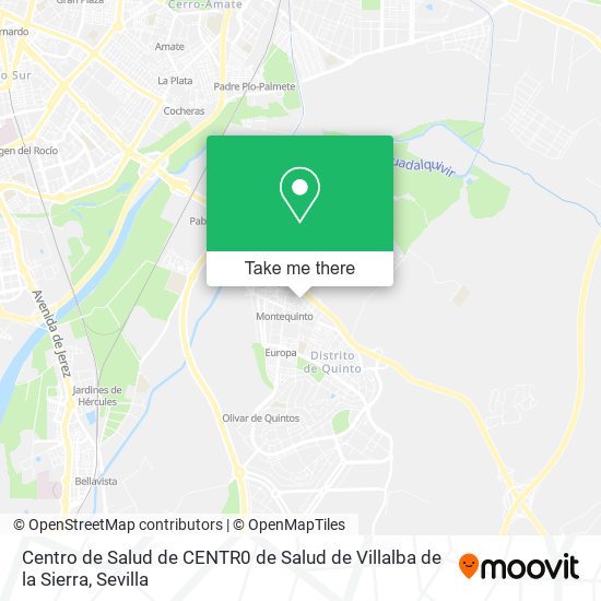 mapa Centro de Salud de CENTR0 de Salud de Villalba de la Sierra