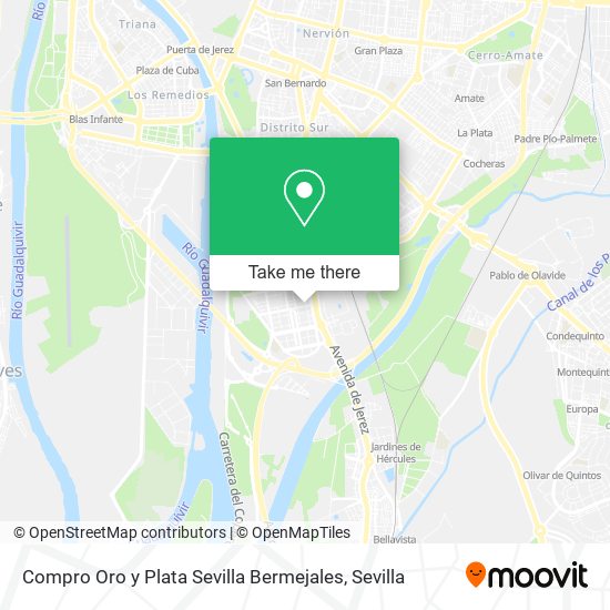 Compro Oro y Plata Sevilla Bermejales map