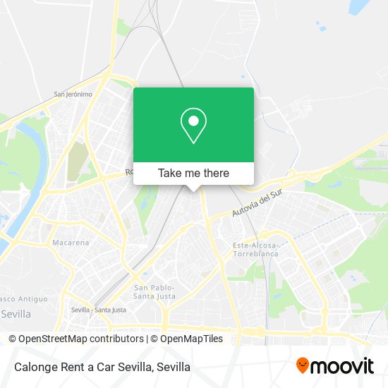 mapa Calonge Rent a Car Sevilla