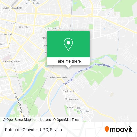 mapa Pablo de Olavide - UPO