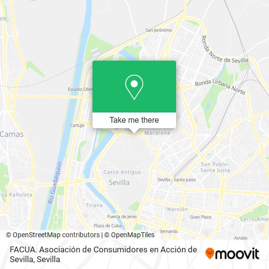 mapa FACUA. Asociación de Consumidores en Acción de Sevilla