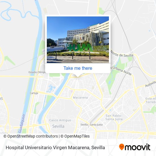 mapa Hospital Universitario Virgen Macarena