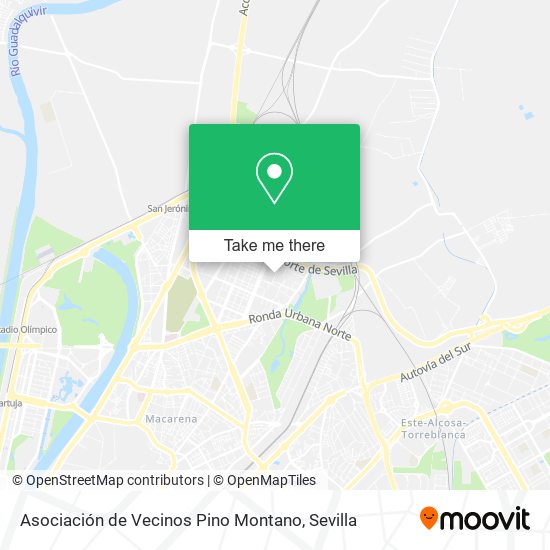 mapa Asociación de Vecinos Pino Montano