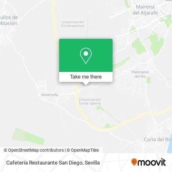 Cafetería Restaurante San Diego map