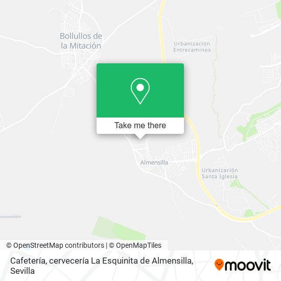 Cafetería, cervecería La Esquinita de Almensilla map