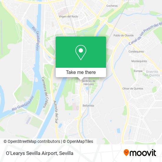 O'Learys Sevilla Airport map