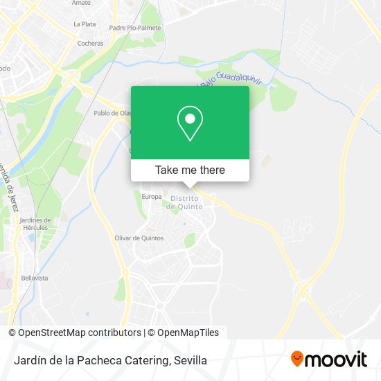 mapa Jardín de la Pacheca Catering