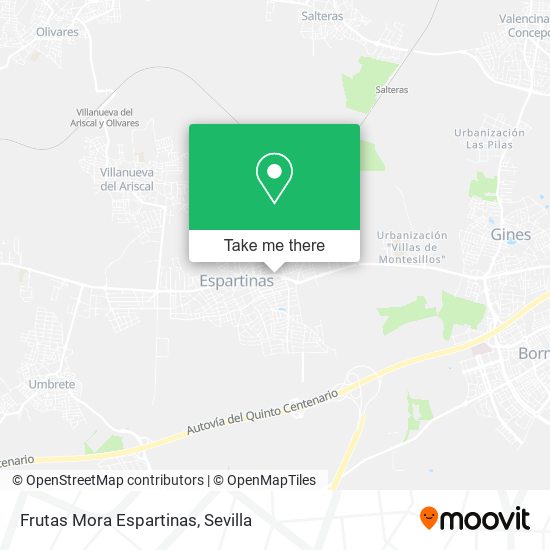Frutas Mora Espartinas map