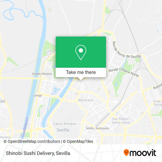 Shinobi Sushi Delivery map