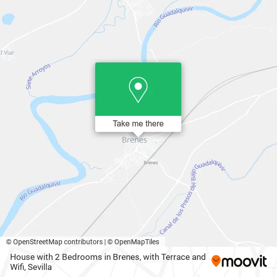 House with 2 Bedrooms in Brenes, with Terrace and Wifi map