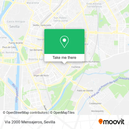 Via 2000 Mensajeros map