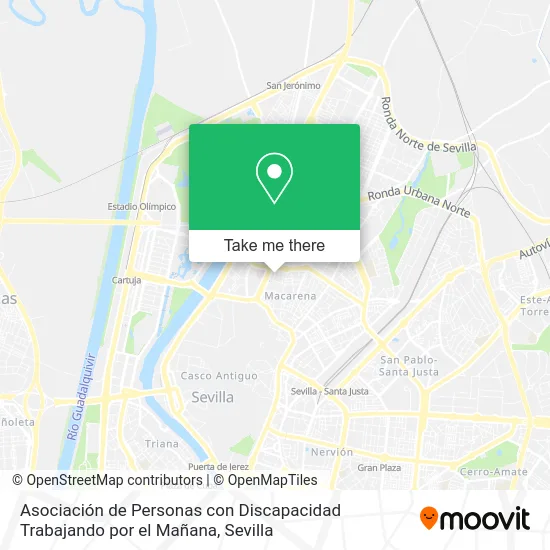 Asociación de Personas con Discapacidad Trabajando por el Mañana map