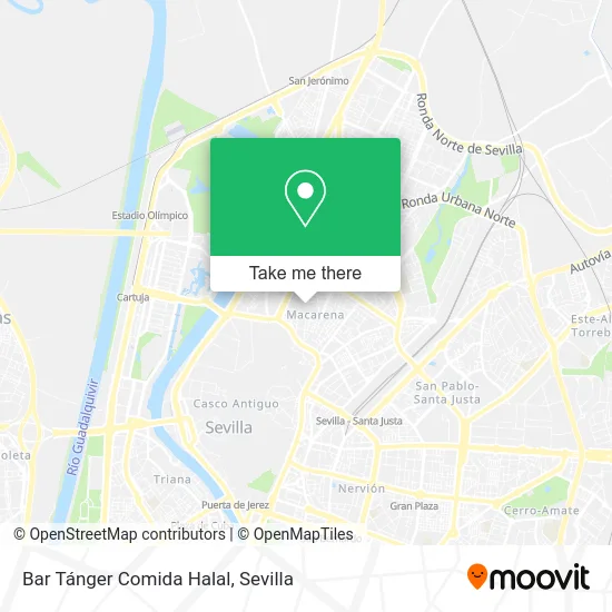 Bar Tánger Comida Halal map