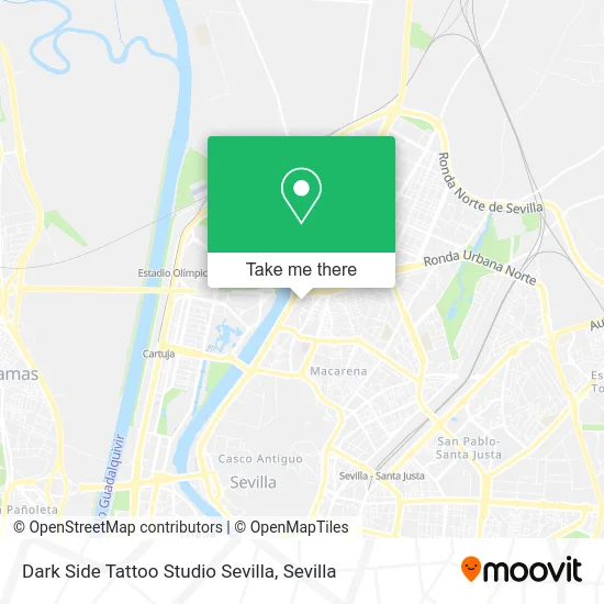 mapa Dark Side Tattoo Studio Sevilla