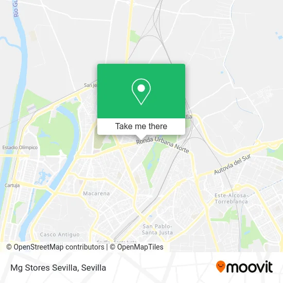 Mg Stores Sevilla map