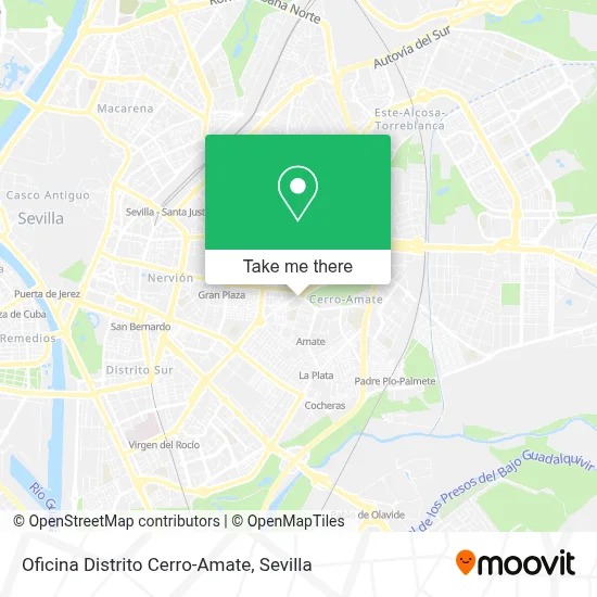 Oficina Distrito Cerro-Amate map