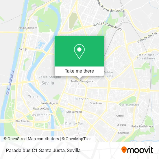 Parada bus C1 Santa Justa map