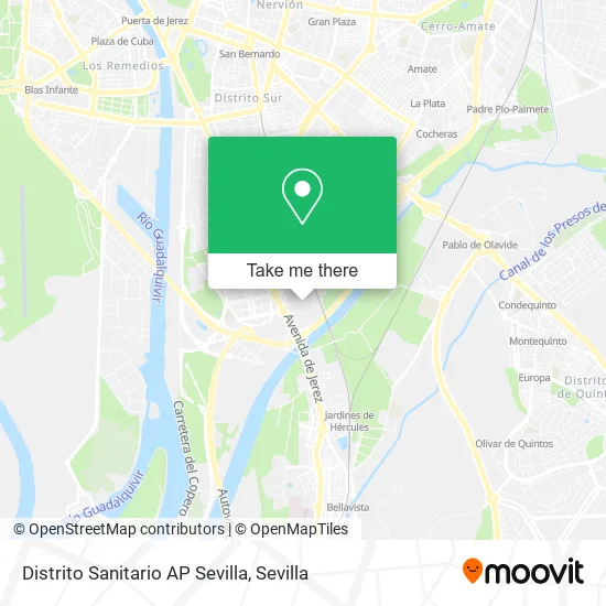 Distrito Sanitario AP Sevilla map