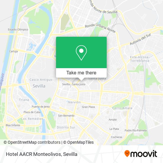 Hotel AACR Monteolivos map