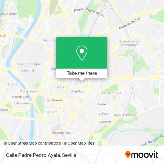 How to get to Calle Padre Pedro Ayala in Sevilla by Bus, Metro or Train?