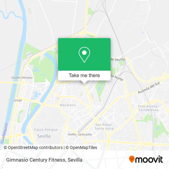 Gimnasio Century Fitness map