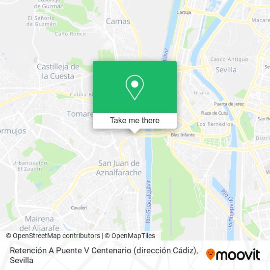 Retención A Puente V Centenario (dirección Cádiz) map