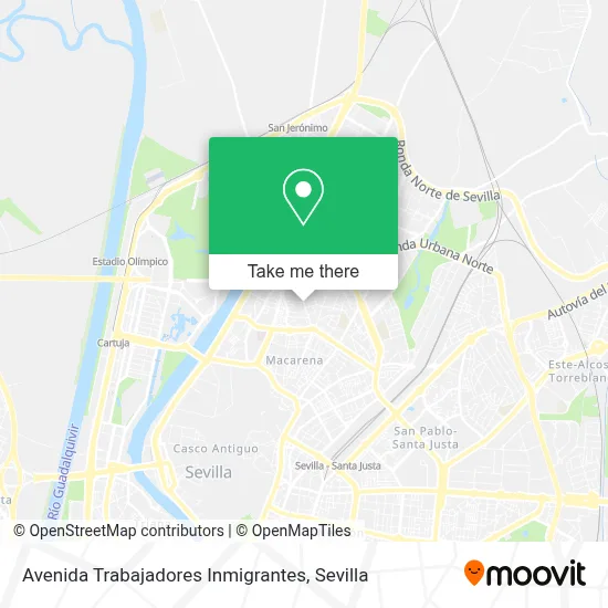 Avenida Trabajadores Inmigrantes map