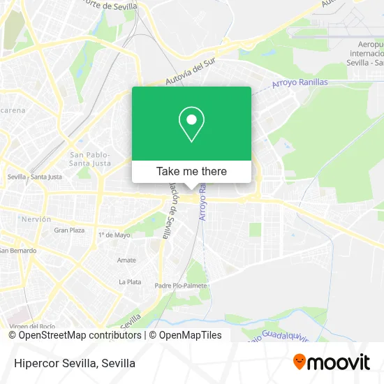 Hipercor Sevilla map