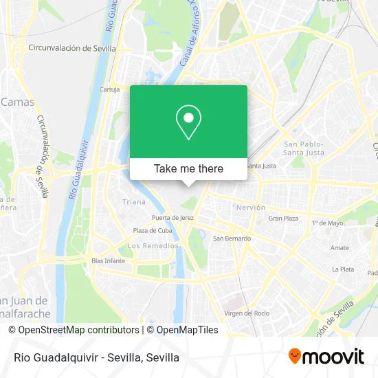 Rio Guadalquivir - Sevilla map