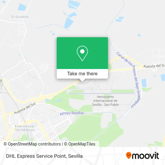 DHL Express Service Point map