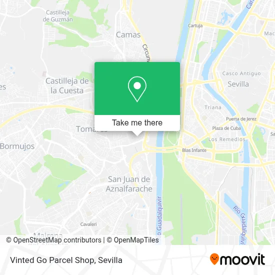 Vinted Go Parcel Shop map