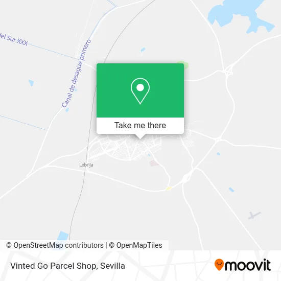 Vinted Go Parcel Shop map