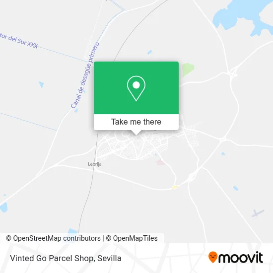 Vinted Go Parcel Shop map