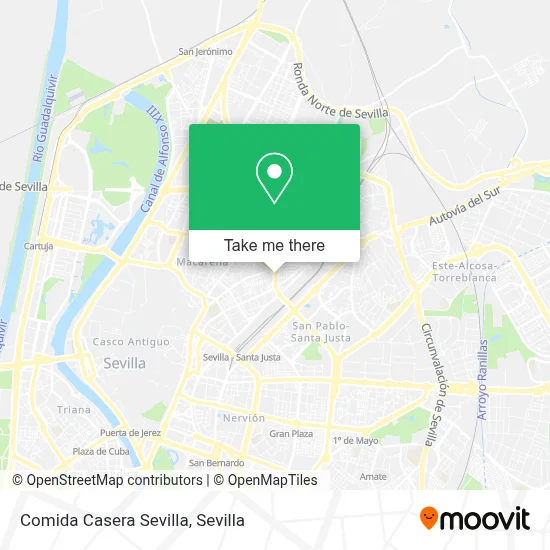 Comida Casera Sevilla map