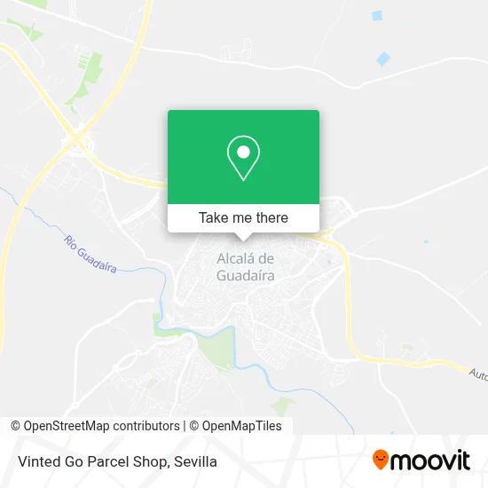 Vinted Go Parcel Shop map