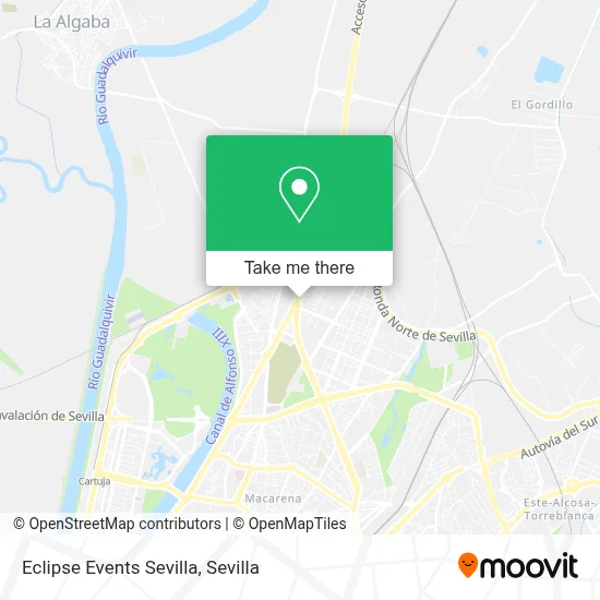 Eclipse Events Sevilla map
